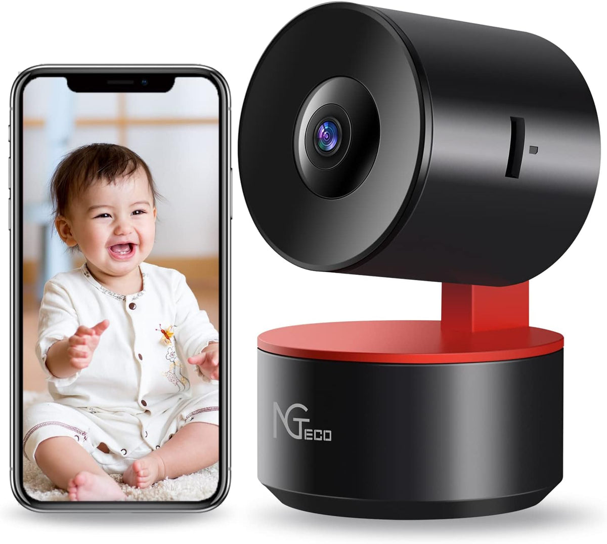1080P WiFi Security Camera Indoor with Night Vision 2 Way Audio, Pack of 2 H678236