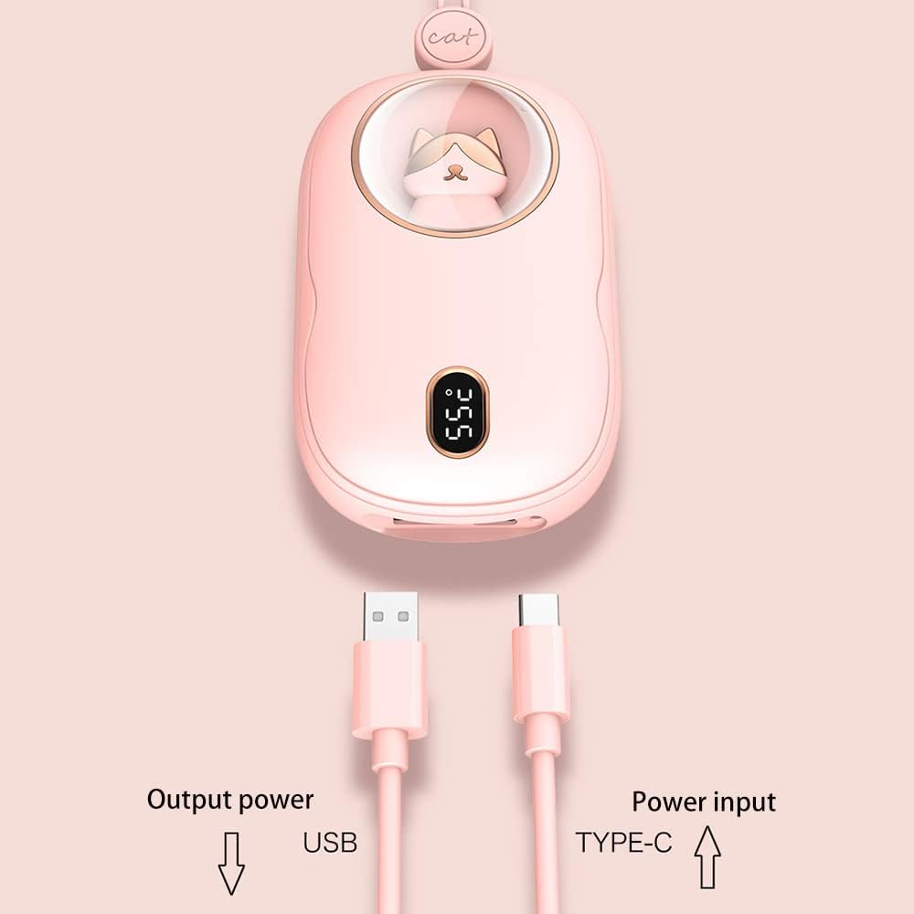 10000mAh Rechargeable Hand Warmer Power Bank with Digital Display J96242