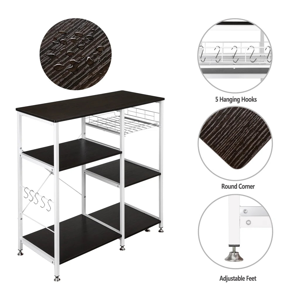 Dark Brown 3-Tier Kitchen Baker's Rack I65174