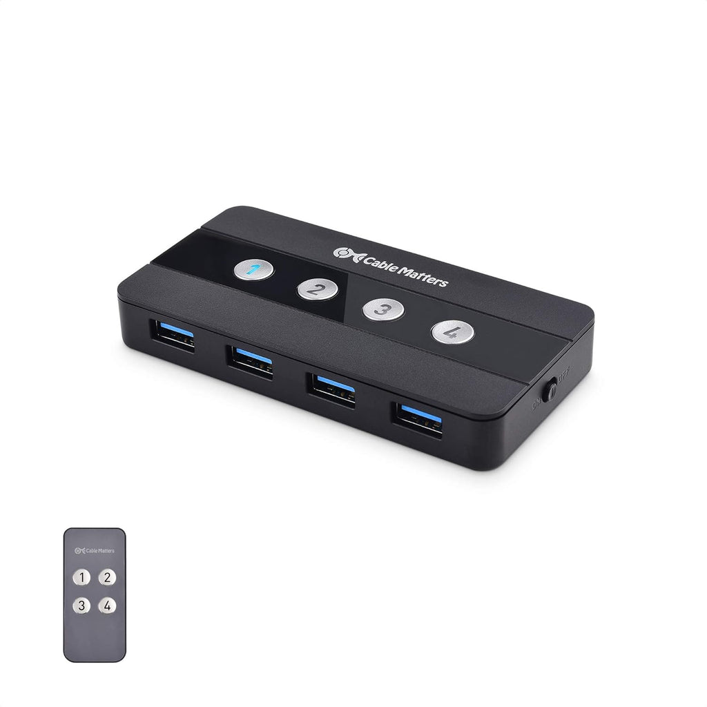 4 Port USB 3.0 Switch Hub with USB-C Adapter W5321