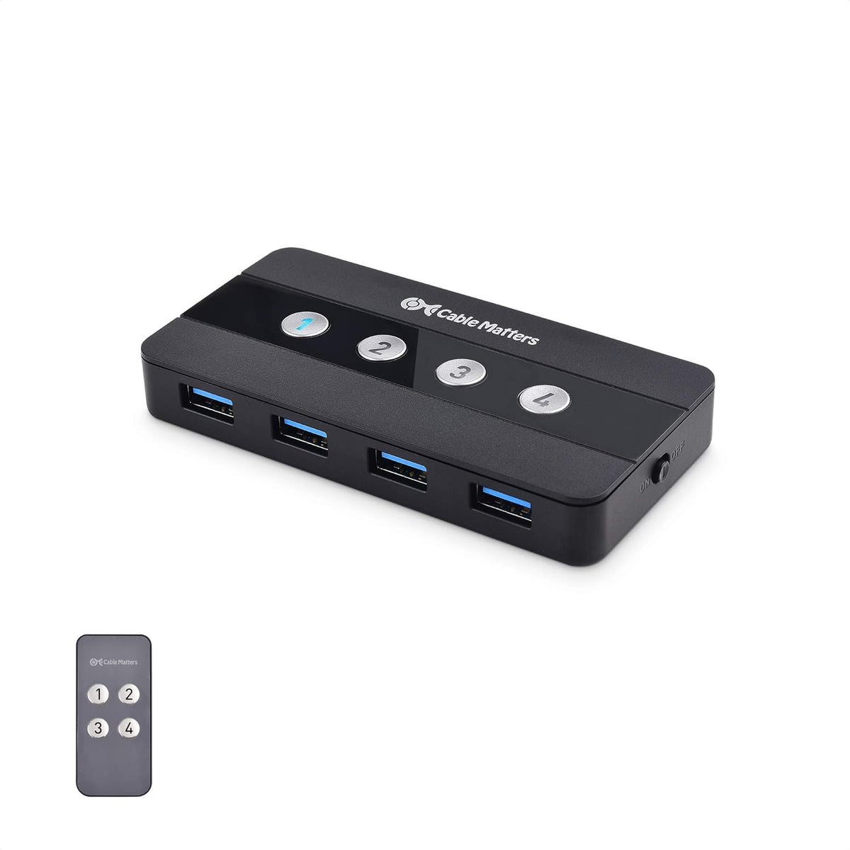 4 Port USB 3.0 Switch Hub with USB-C Adapter W5321