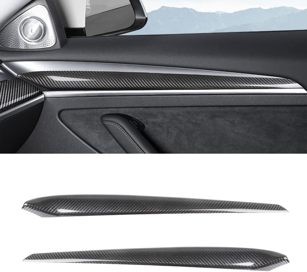 Matte Carbon Fiber Dashboard Cover Wrap for Tesla Model 3 / Y S527