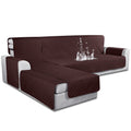 Large/Chocolate Waterproof L Shaped Sofa Covers 3pcs J222410