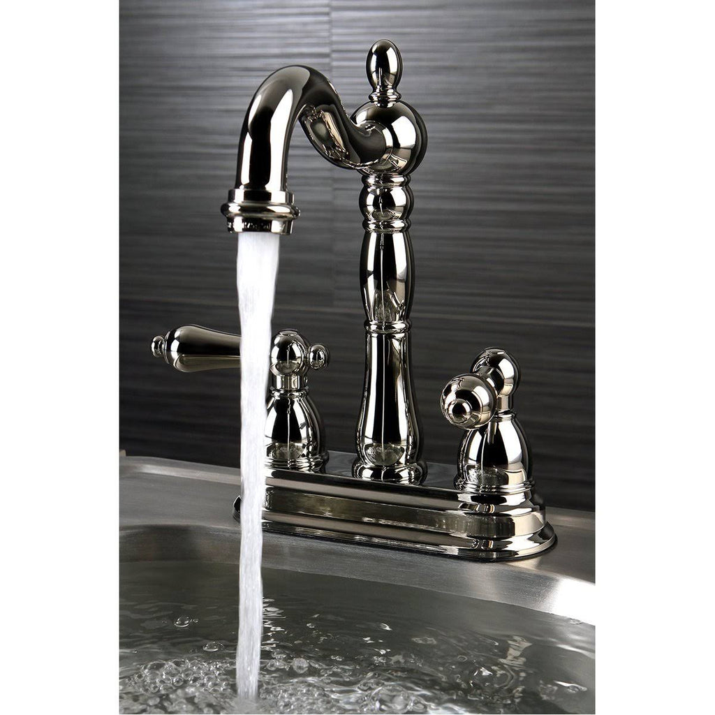 Polished Brass Two-Handle Centerset Bar Faucet N11578
