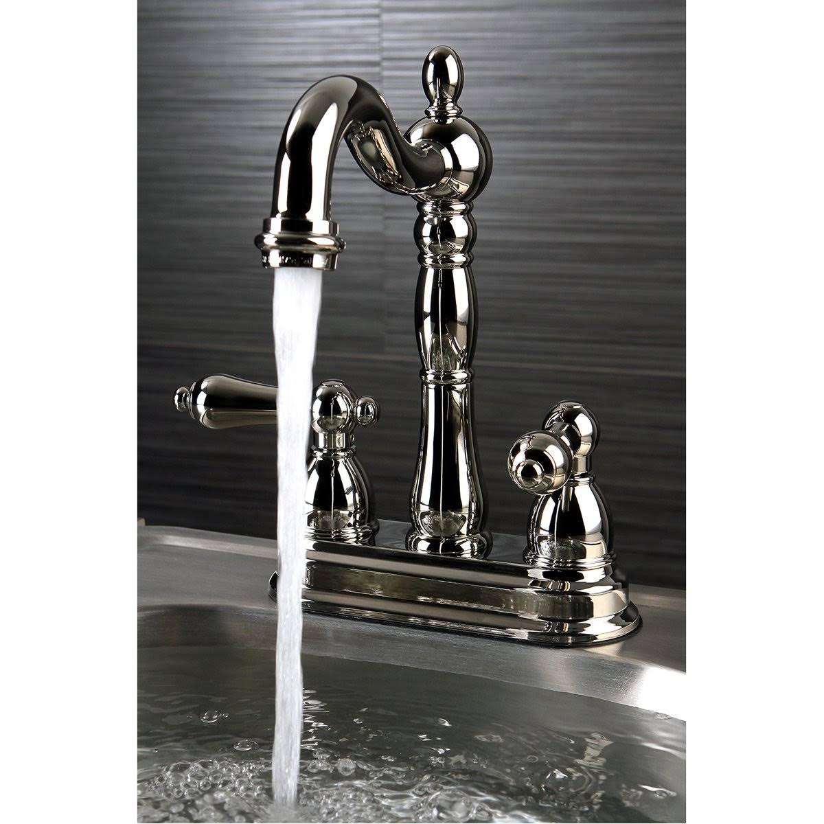 Polished Brass Two-Handle Centerset Bar Faucet N11578