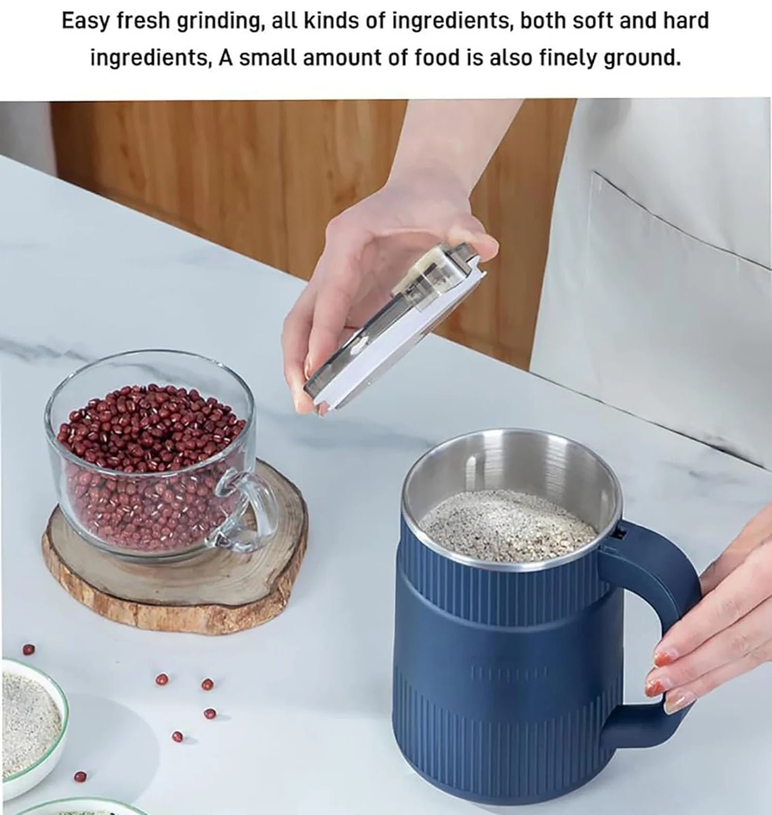 Electric Coffee Grinder with 304 Stainless Steel Blade Q269