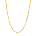 14K Yellow Gold 6mm Solid Rope Chain Necklace O680