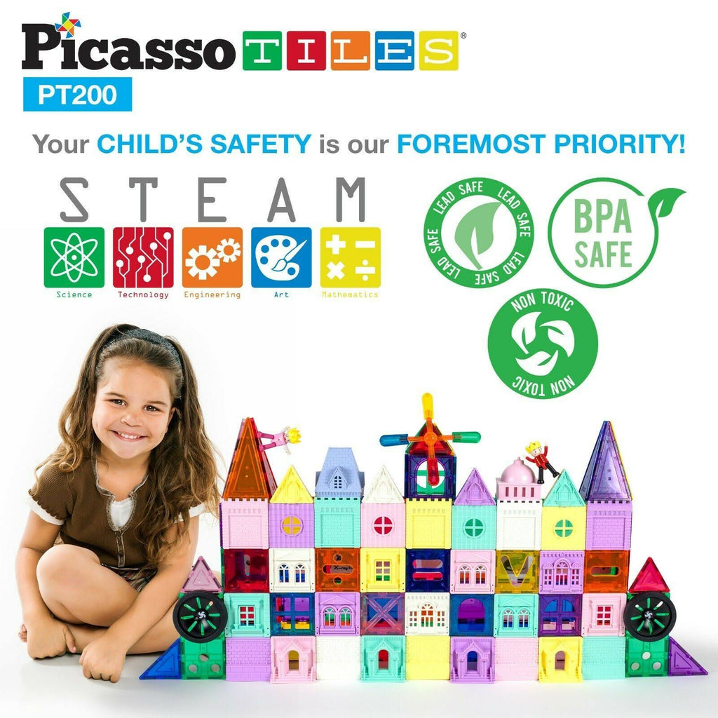 200-Piece 3D Magnetic Building Block Set E309