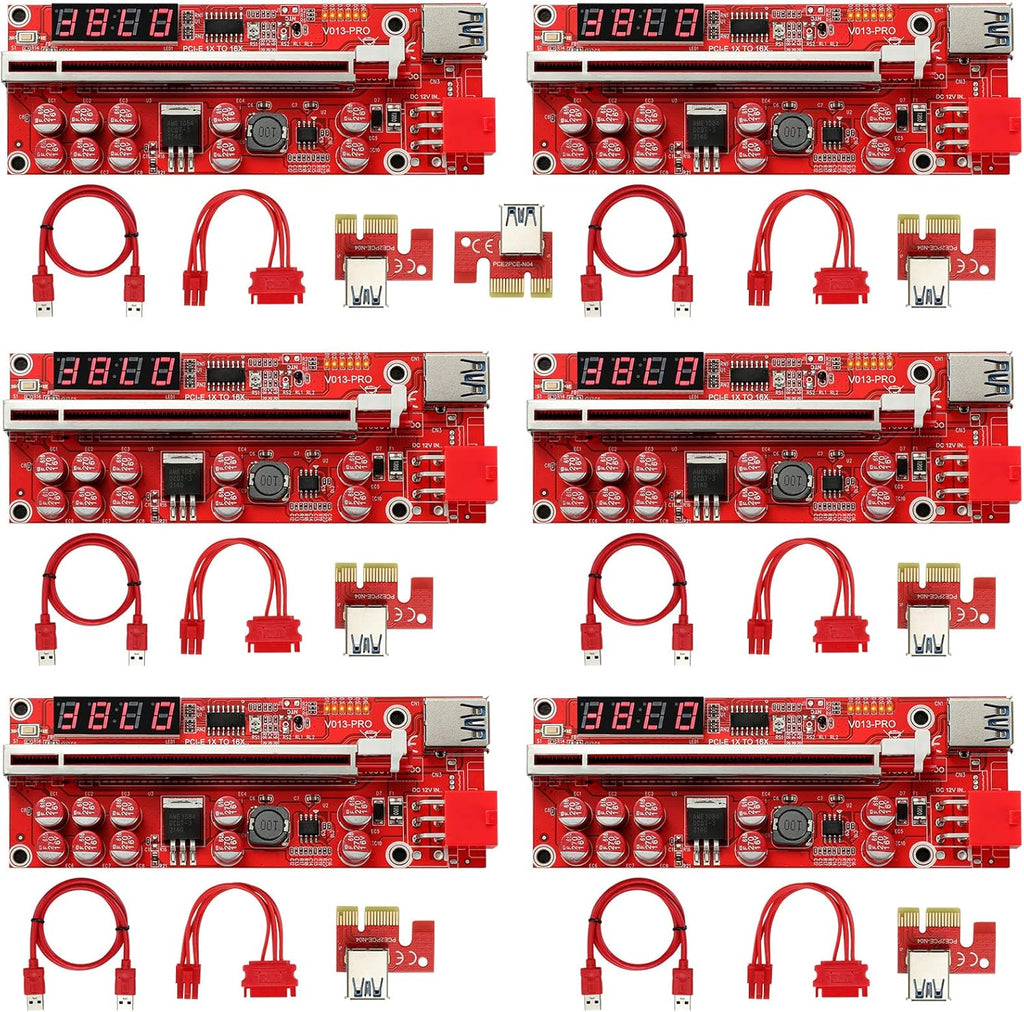 PCI-E 1X Adapter Card, 3 Upward + 2 Right Output USB 3.0 Interface, 5 Pack R3139