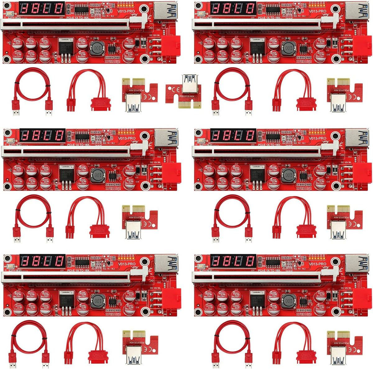 PCI-E 1X Adapter Card, 3 Upward + 2 Right Output USB 3.0 Interface, 5 Pack R3139