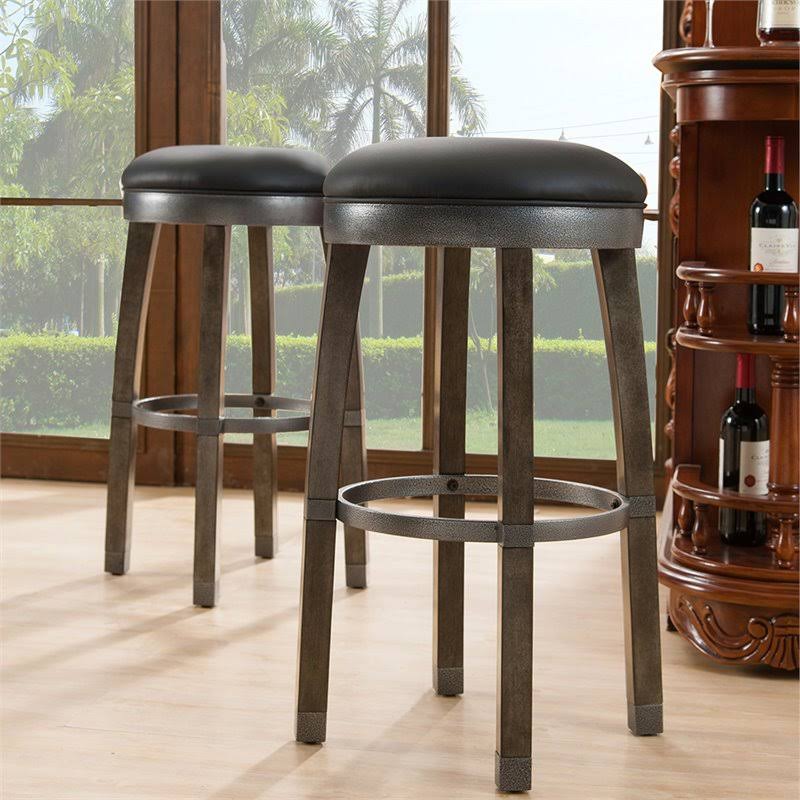 26x22 Counter Stool in Graystone (Set of 2) N54903