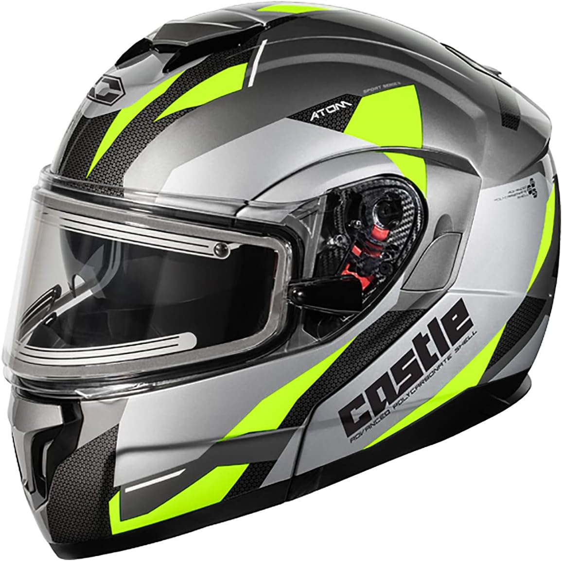 Black Modular Electric Snowmobile Helmet Pack of 2 T733