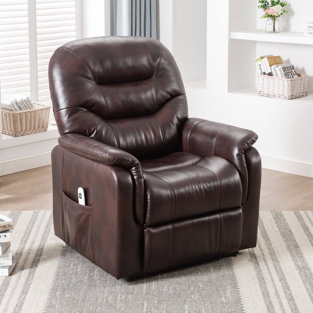 Midnight Blue Faux Leather Recliner Lift Chair E922709