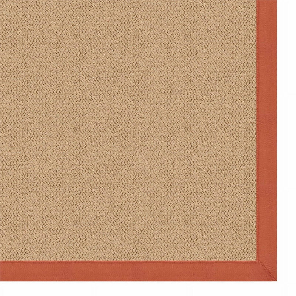 Machine Tufted Wool Sisal and Burnt Orange Rug I941214