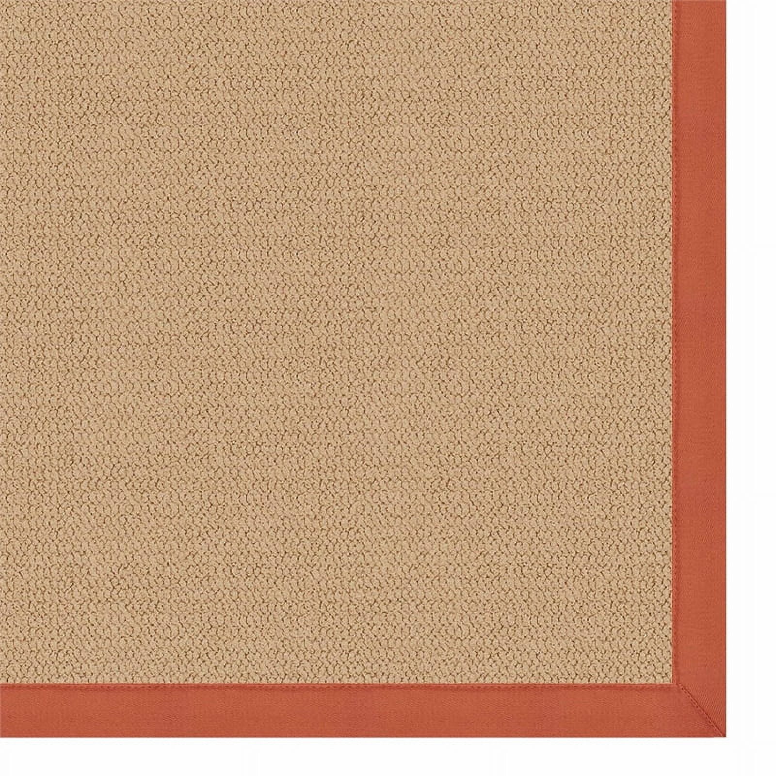 Machine Tufted Wool Sisal and Burnt Orange Rug I941214