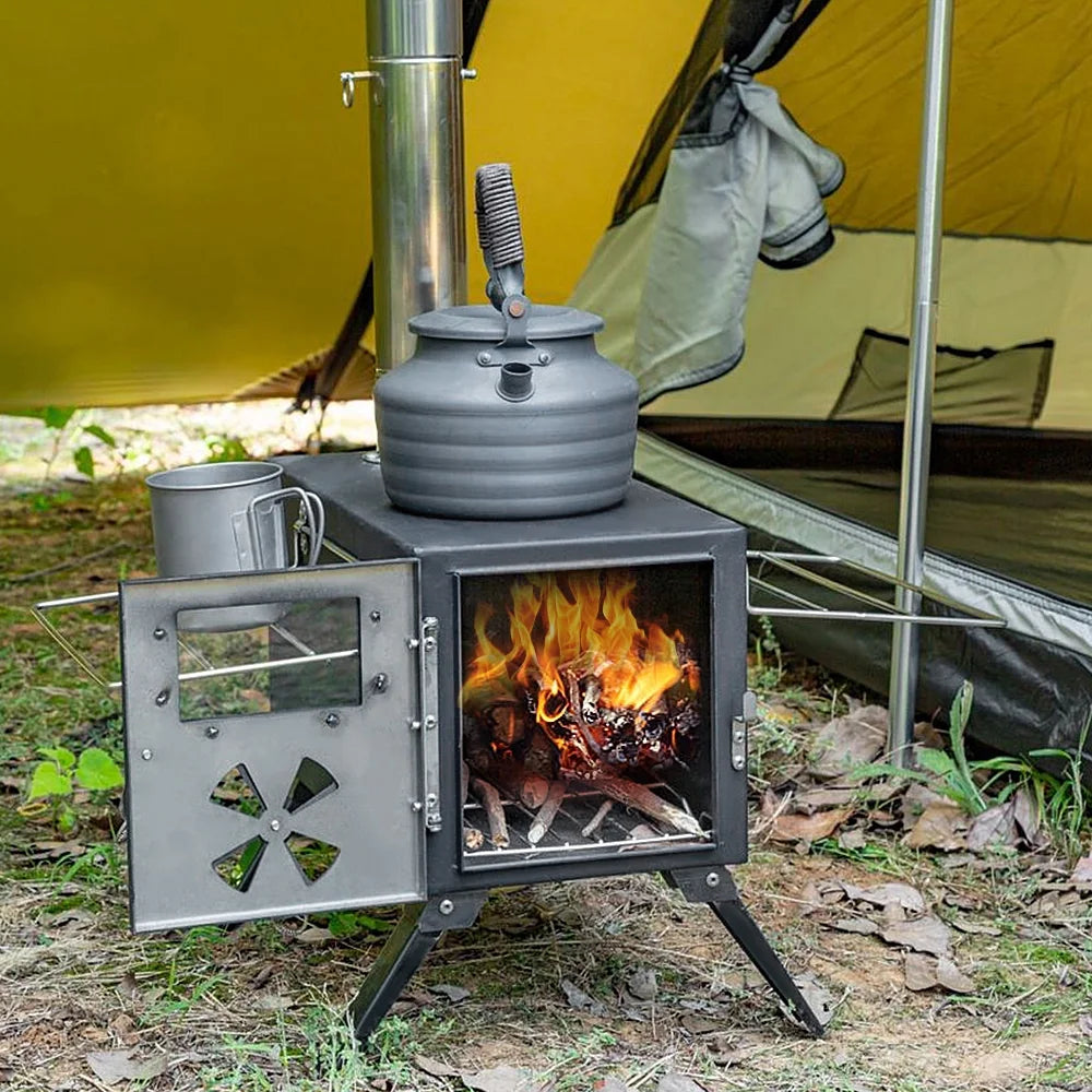 Portable Wood Burning Stove for Cooking and Heating F8255