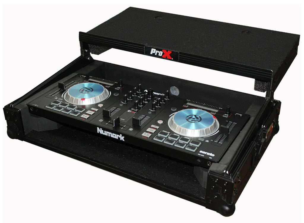 Black Travel Flight Case for Mixtrack Pro 3 with Laptop Shelf Q7250