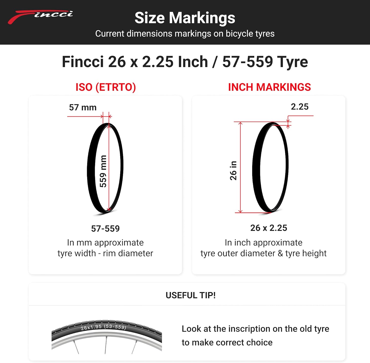 Pair of Foldable MTB Bike Tires 26 x 2.25 Pack of 2 V4100