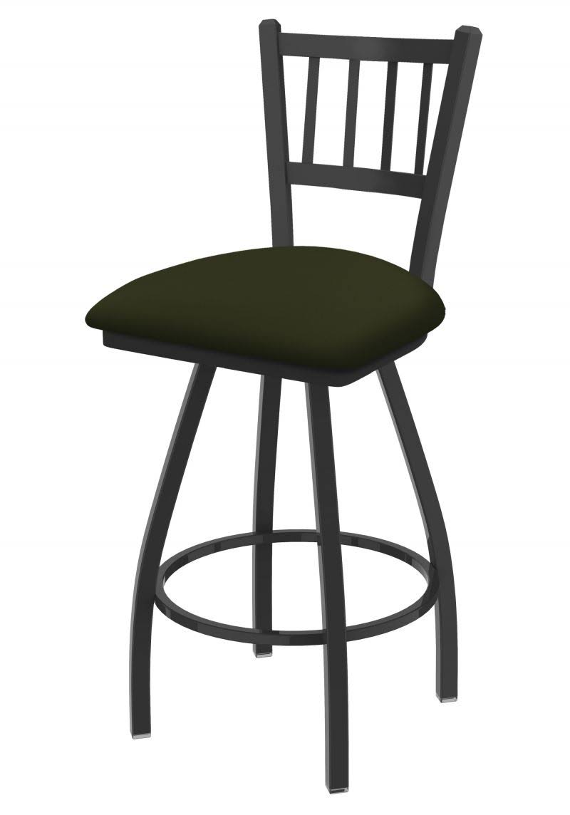 30x22 Swivel Bar Stool with Pewter Finish and Pine Seat B2916