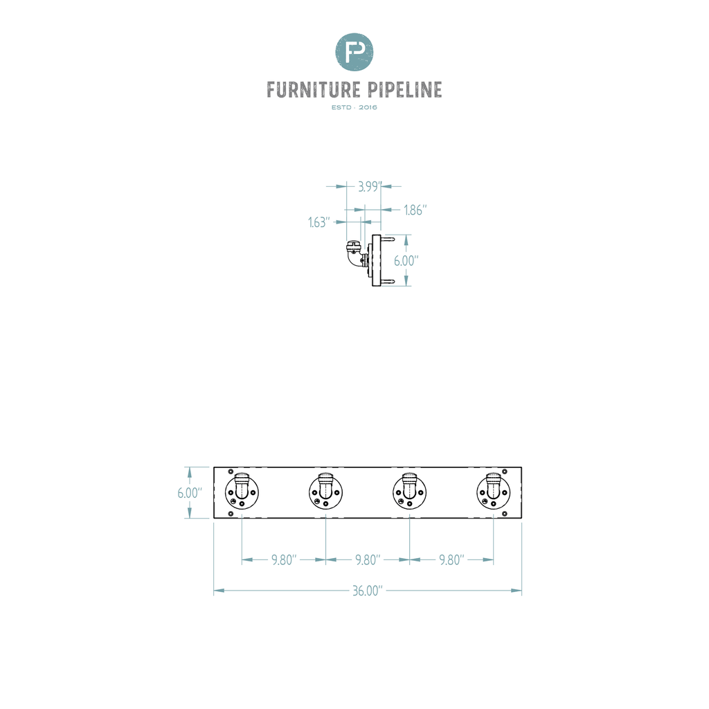 Industrial Wall Mounted Coat Rack F457702