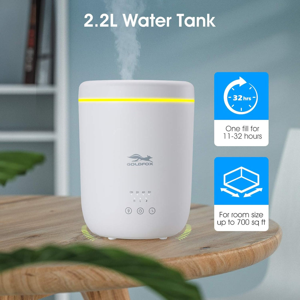 2.2L Cool Mist Humidifier with Ambient Light, Pack of 2 T70612