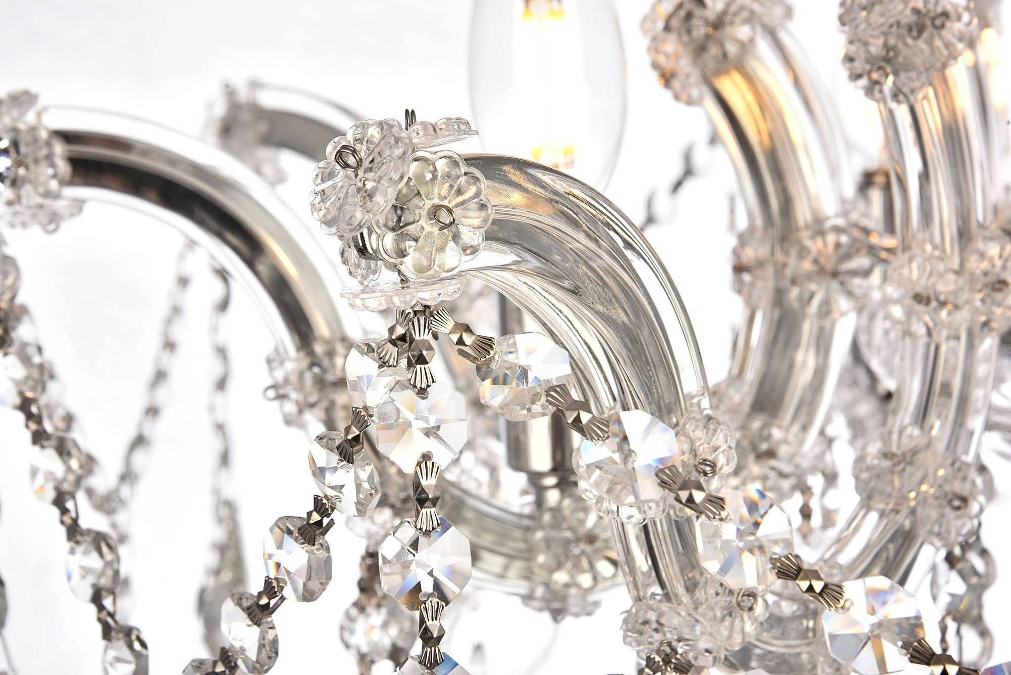 4 Light Chrome Flush Mount Crystal I548714