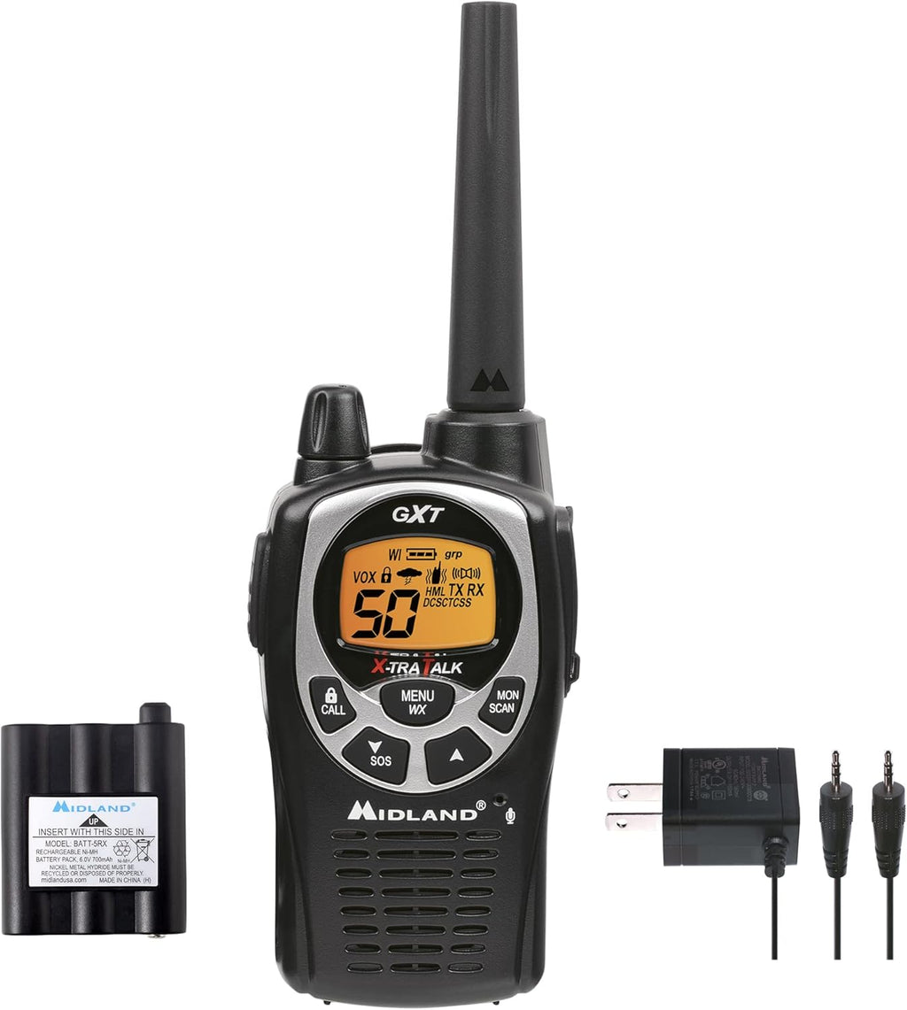 50 Channel GMRS Two-Way Radio Walkie Talkie, Mossy Oak Camo, 2-Pack P404