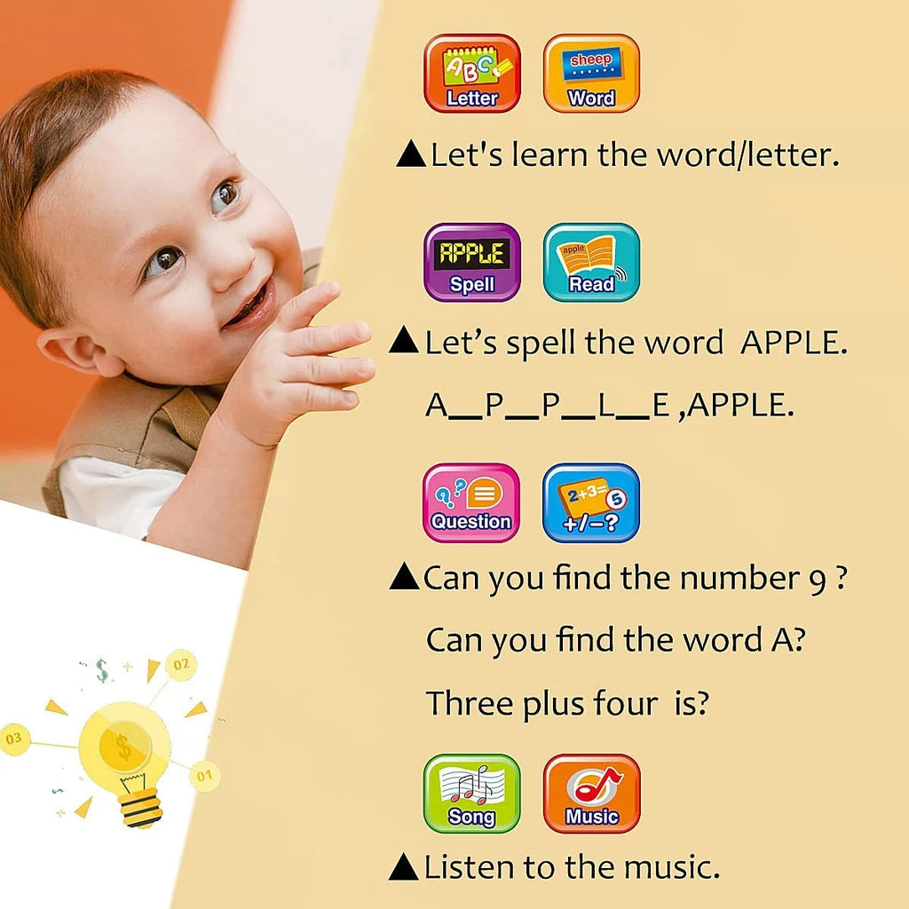 Kid Tablet Toddler Learning Pad Educational Toys N4698