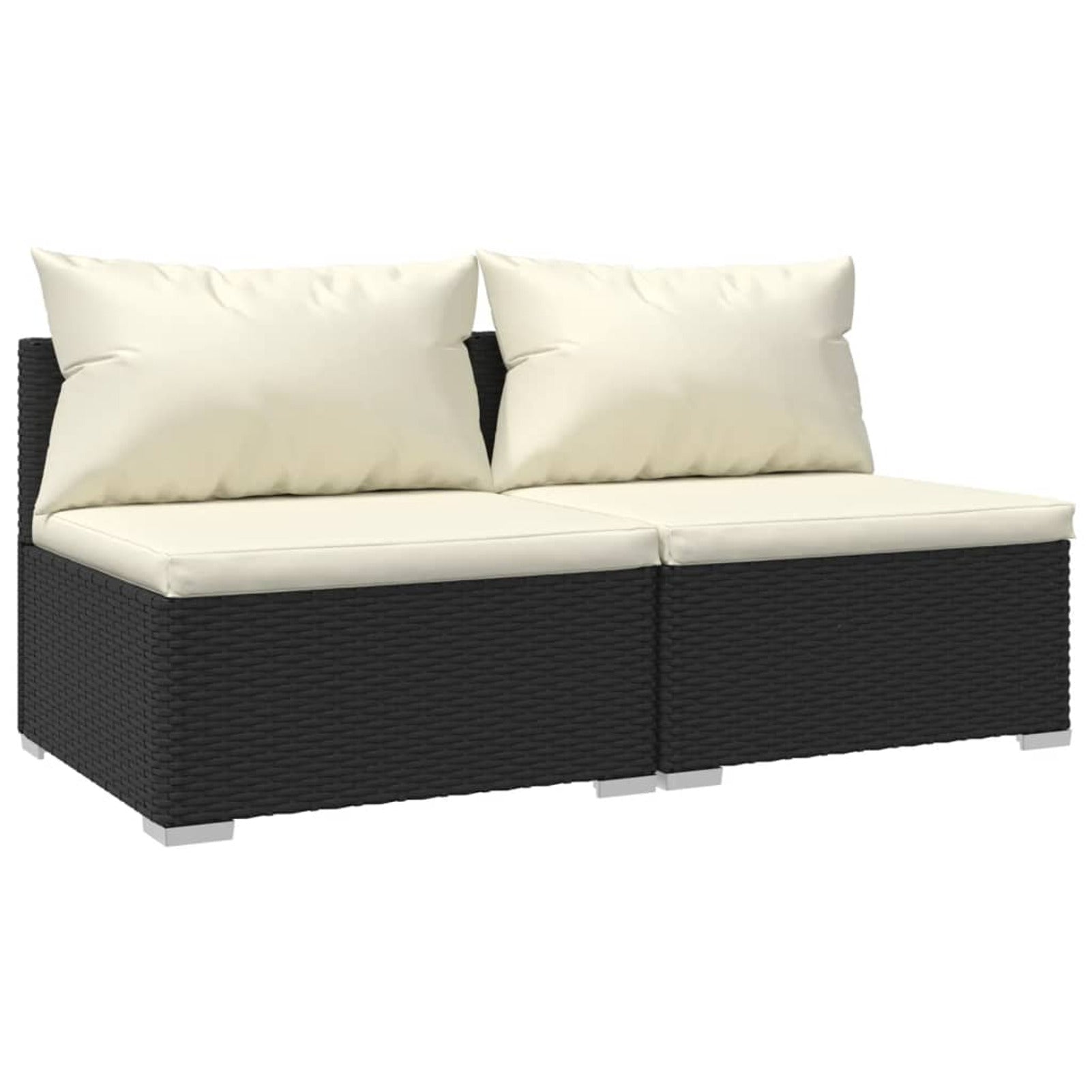2 Piece Poly Rattan Patio Set with Cushions S1357