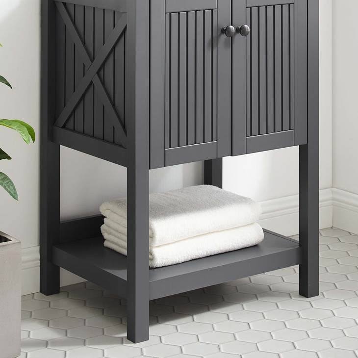 White Bathroom Vanity Cabinet B1464