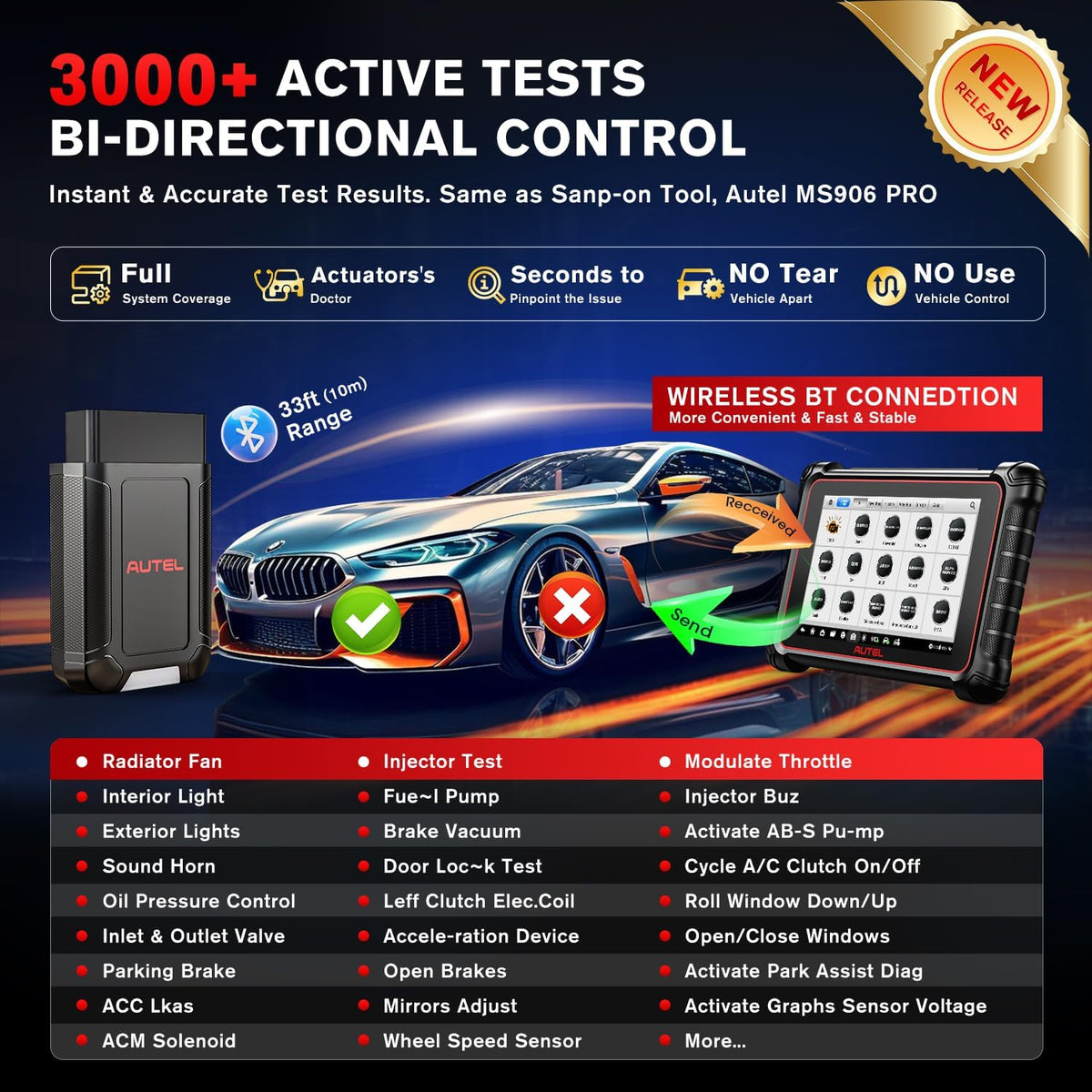 2024 OS 11 Bidirectional Scan Tool O457