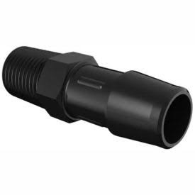 1/4-19 BSP to 1/2x22 Barbed Adapter, Glass Filled Black Nylon K3396
