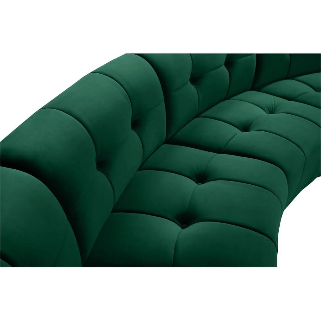 Green Velvet Tufted Modular 15 Piece Sectional Sofa E12722
