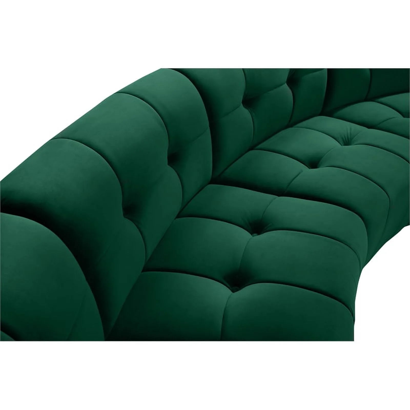 Green Velvet Tufted Modular 15 Piece Sectional Sofa E12722