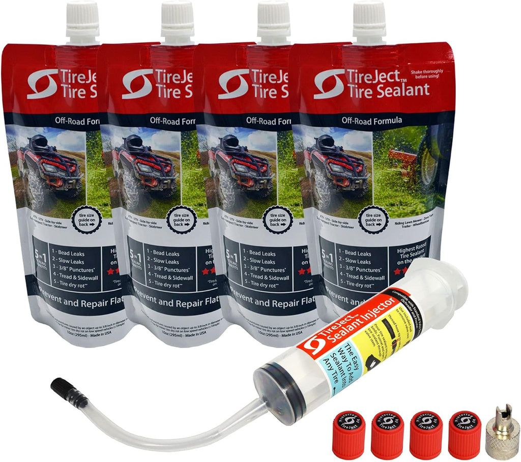5-in-1 Flat Tire Protection Kit with Sealant Injector, Pack of 2 H2033