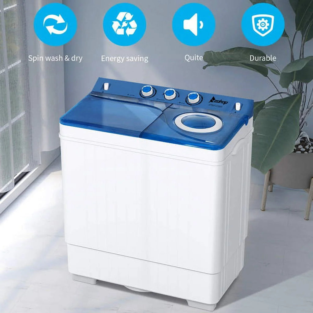 Semi-automatic Twin Tub Washing Machine, White&Blue M828