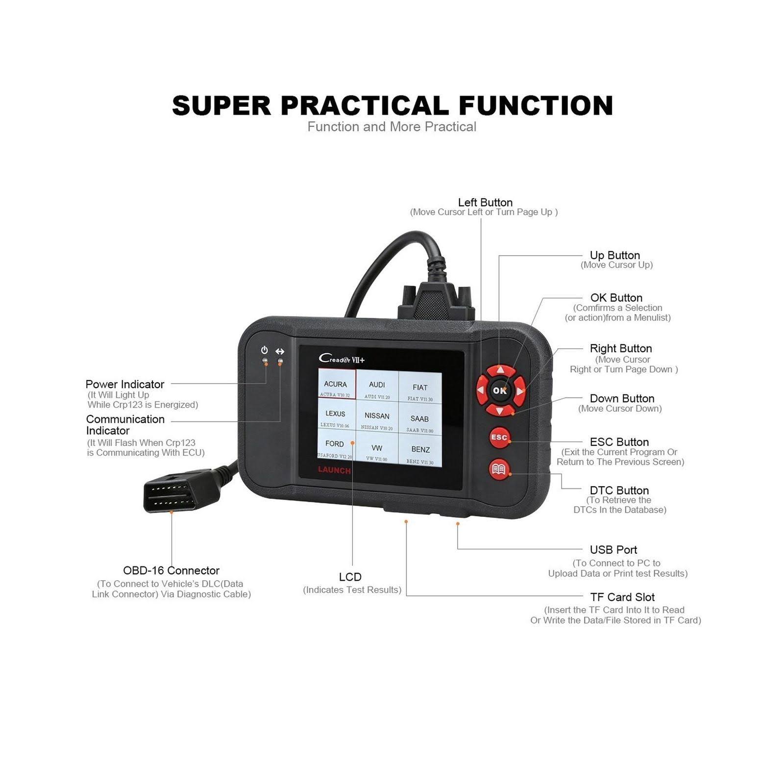 OBD2 Scanner Code Reader X3049