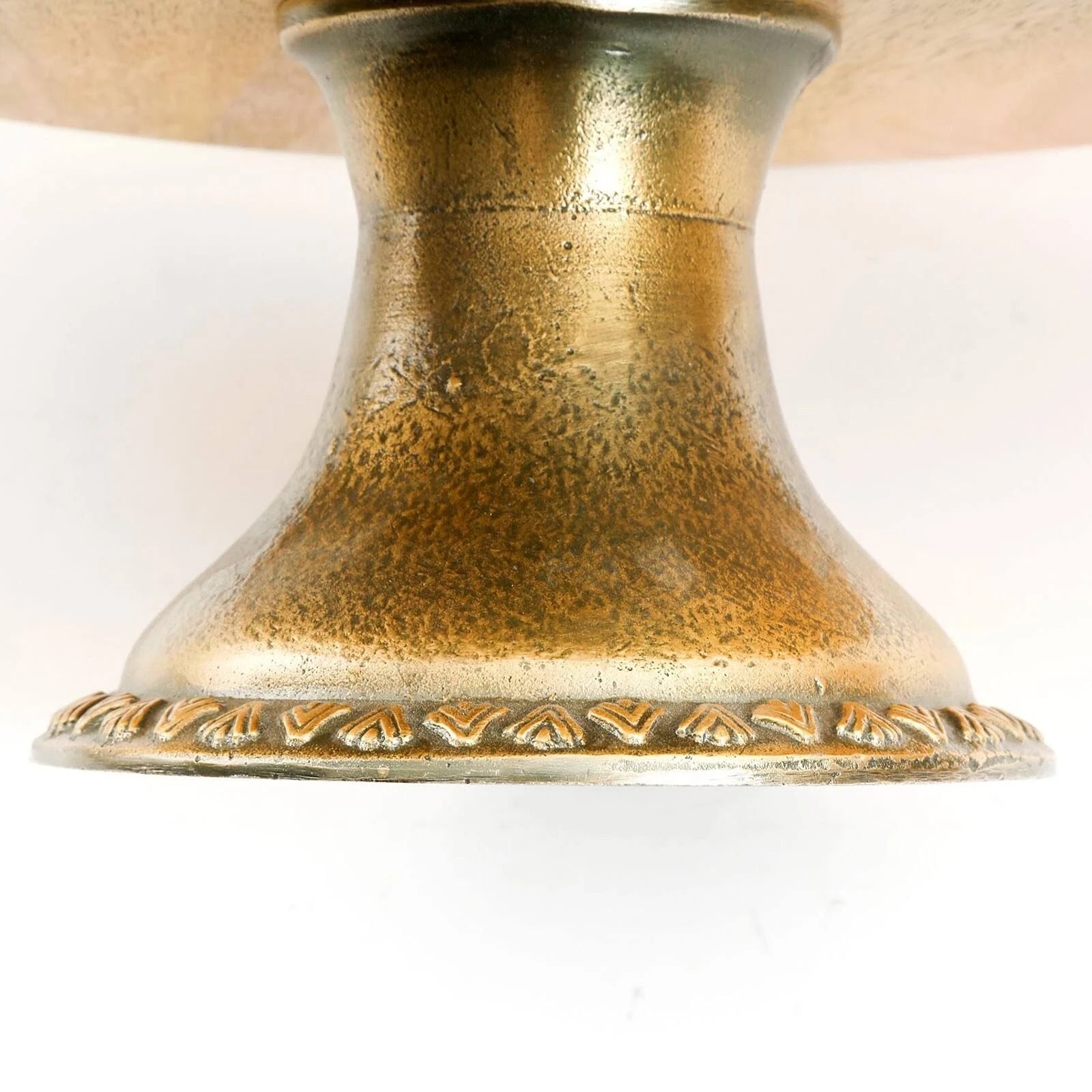 Brown Wood Pedestal Cake Stand Server P321707