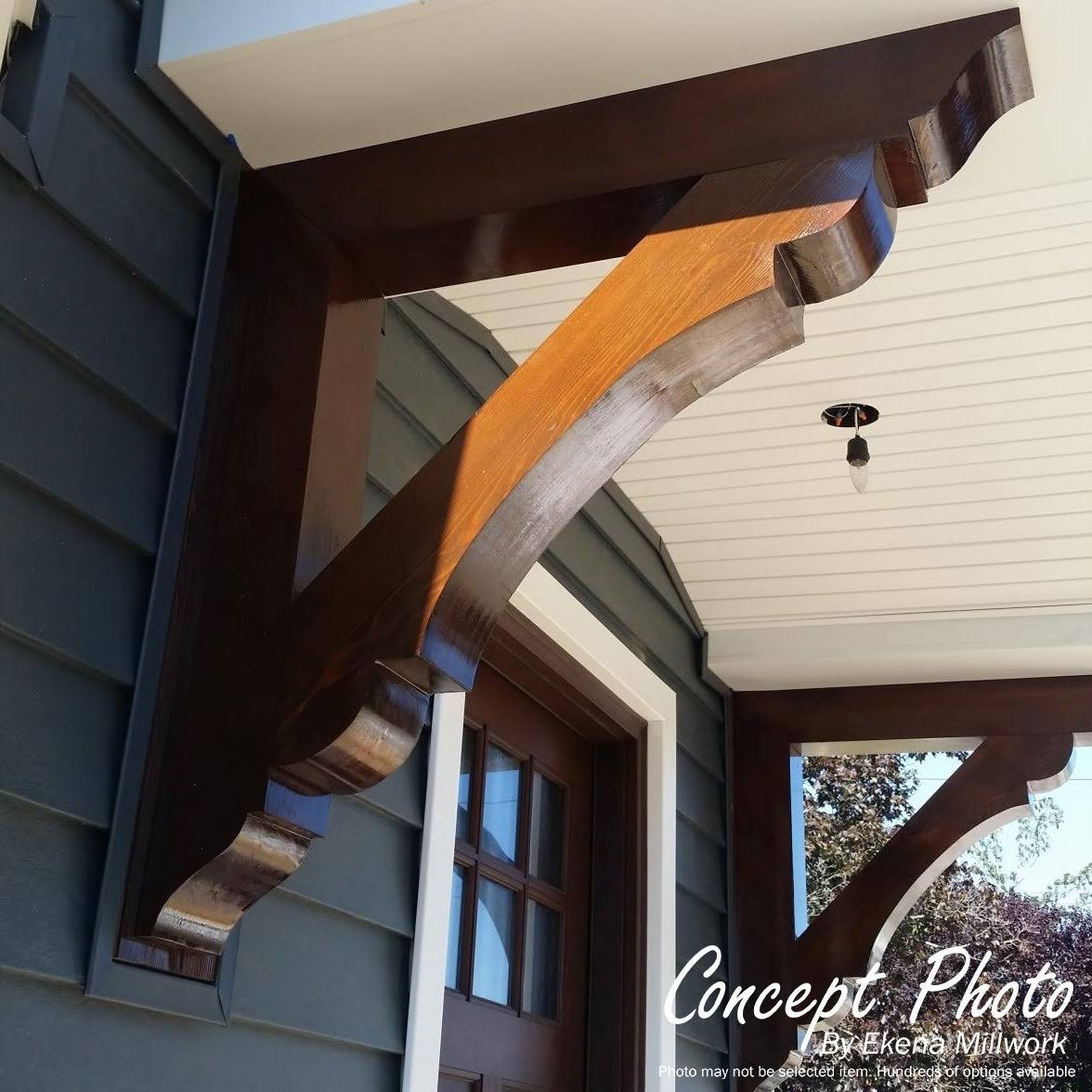 8x22W x 24x22D x 24x22H Traditional Rough Sawn Western Red Cedar Outlooker J805