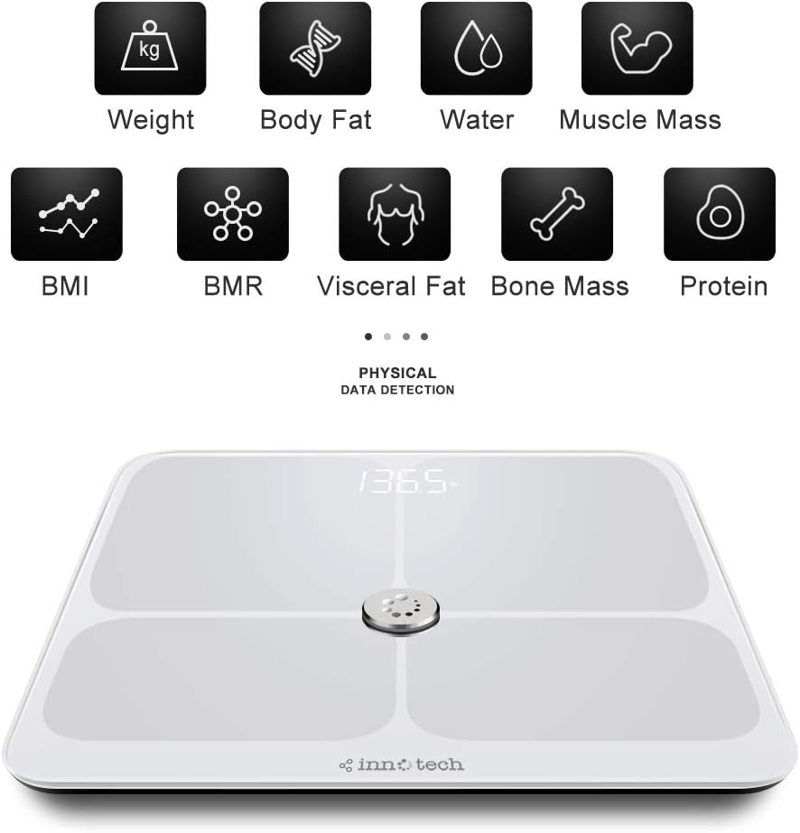 Smart Body Fat Scale Bluetooth Digital BMI Bathroom Weight Scales Pack of 2 O595