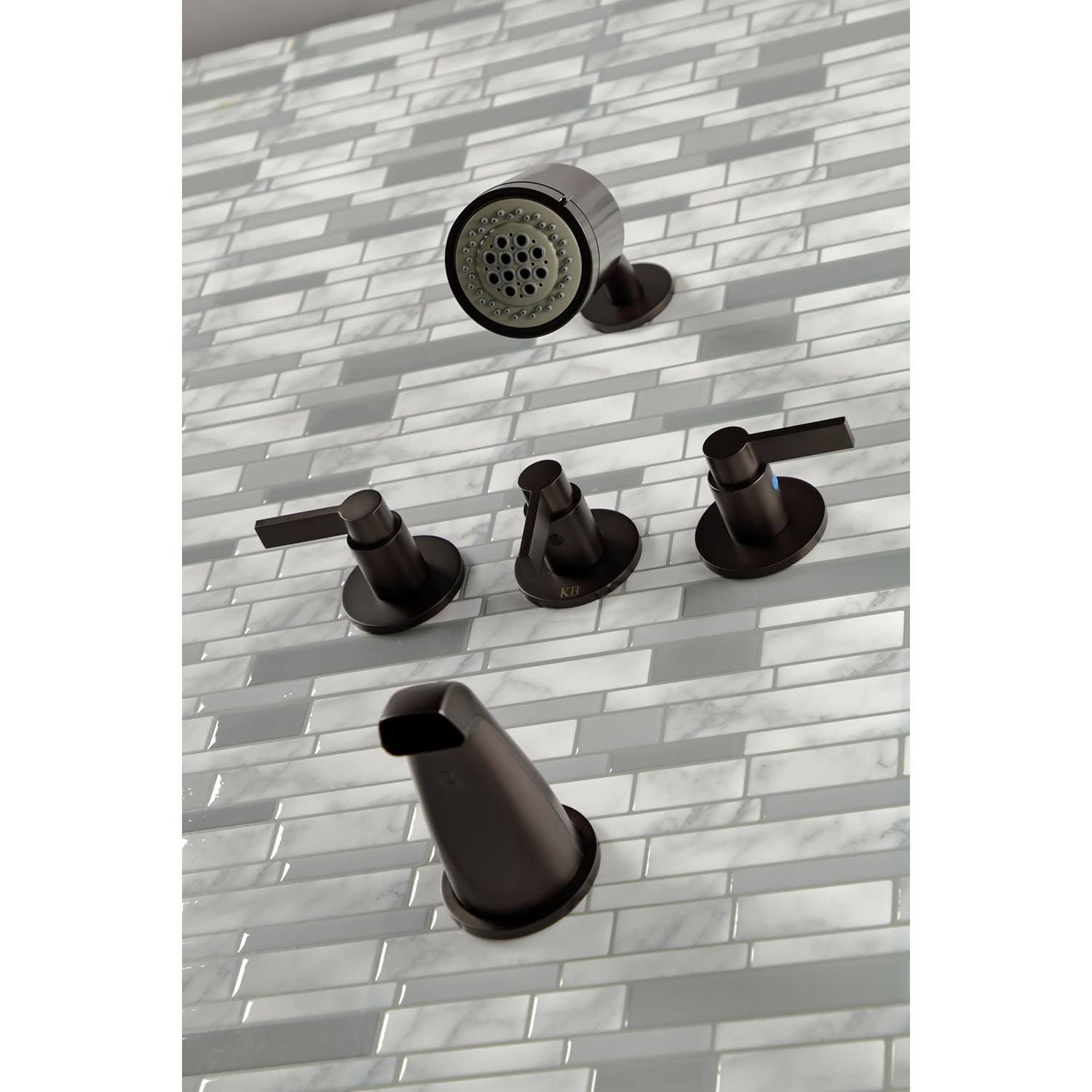 Three Handle Tub and Shower Faucet L537
