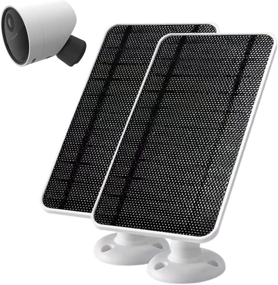 Solar Panel for Outdoor Security Camera with 13 FT Cable and Adjustable Wall Mount (2 Pack) D4519