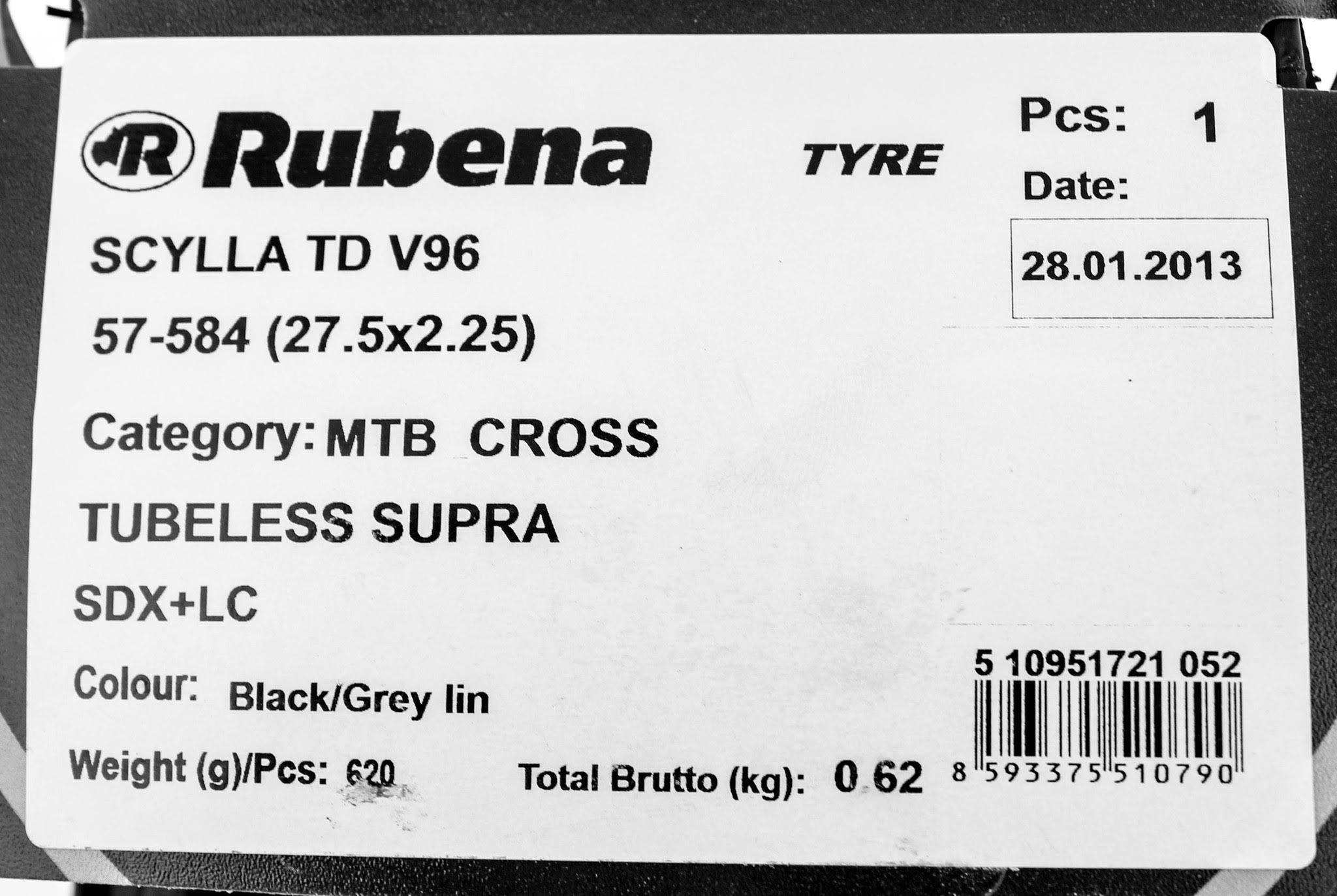 Tubeless Folding Tire, 27.5 x 2.25-Inch, Grey/Black E604440