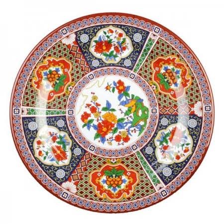 Peacock Melamine Plate 15-1/2x22, 1 Doz. N62248