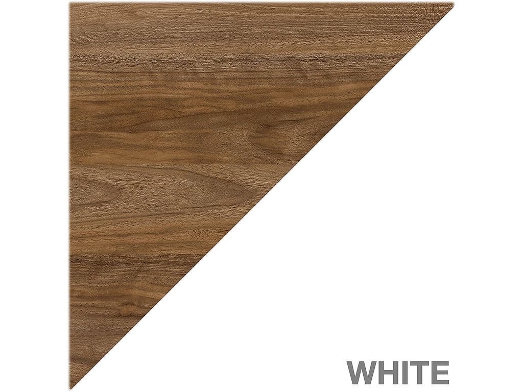 72w Desk with Drawers and Storage Cabinet Fresh Walnut White X8299
