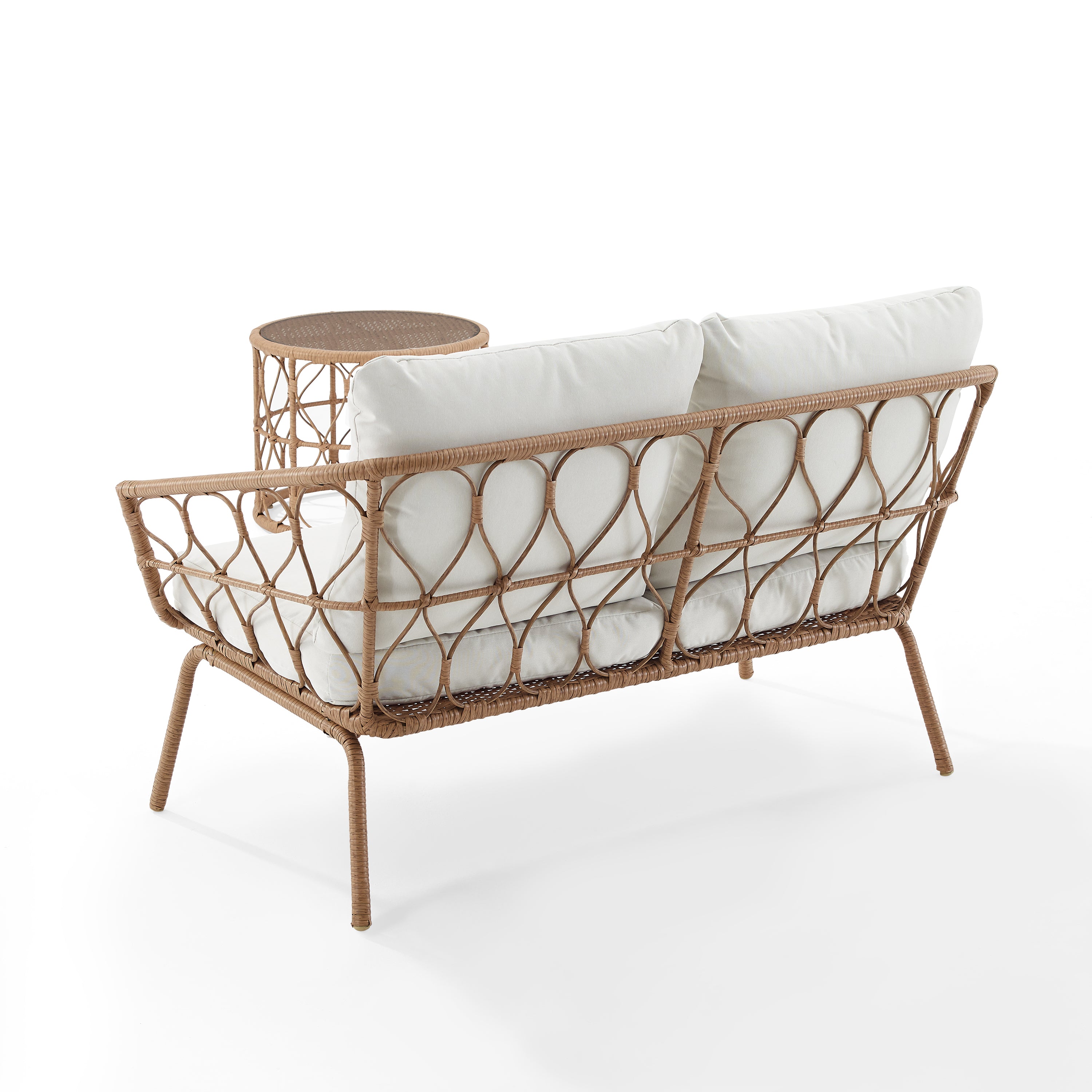 Natural Wicker Outdoor Conversation Set Q653
