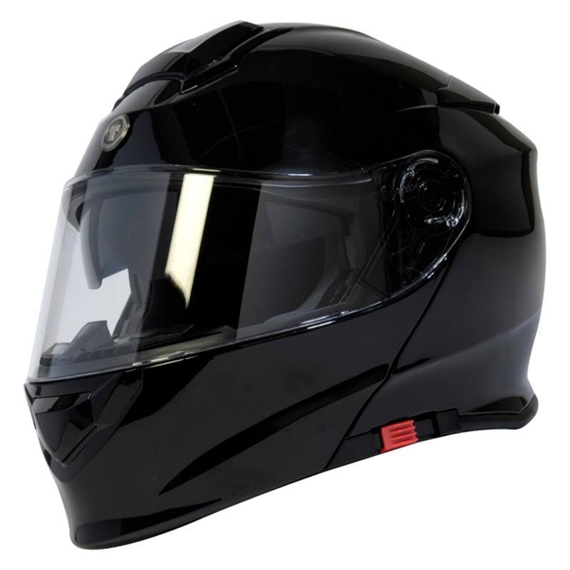 Solid Full Face Modular Motorcycle Helmet Gloss Black V211099