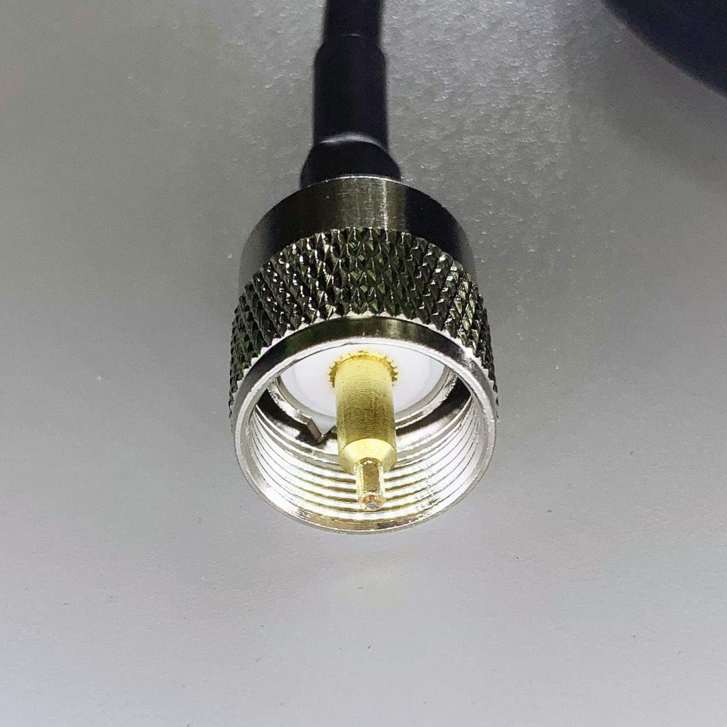 Dual Band VHF UHF Mobile Radio Antenna with Magnetic Base, PL259 Male Connector, 13 feet Cable, SMA Female Connector Adapter Z825509
