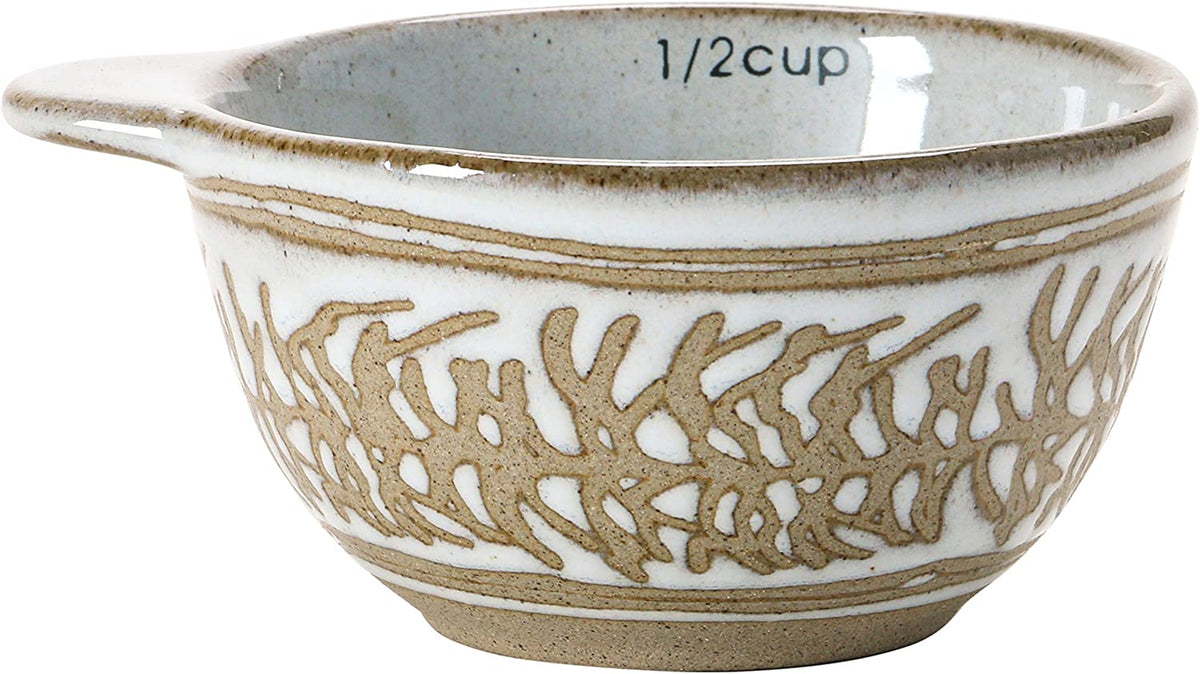 White Stoneware Measuring Cups, Set of 4 A223