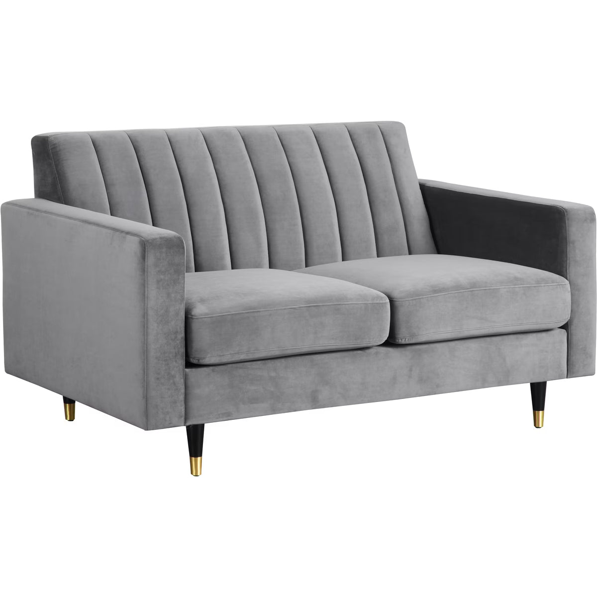 Grey Velvet Loveseat D273